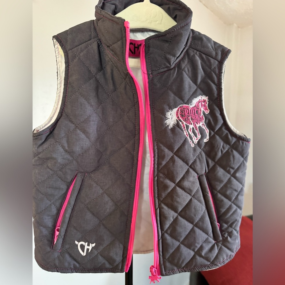 Cowgirl Hardware Ride Horse Quilted Vest
